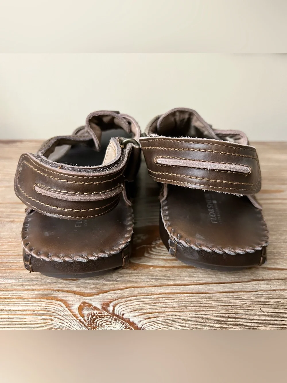 Florsheim Leather Fisherman Sandals Mens Size 8 Brown Comfort Casual Summer